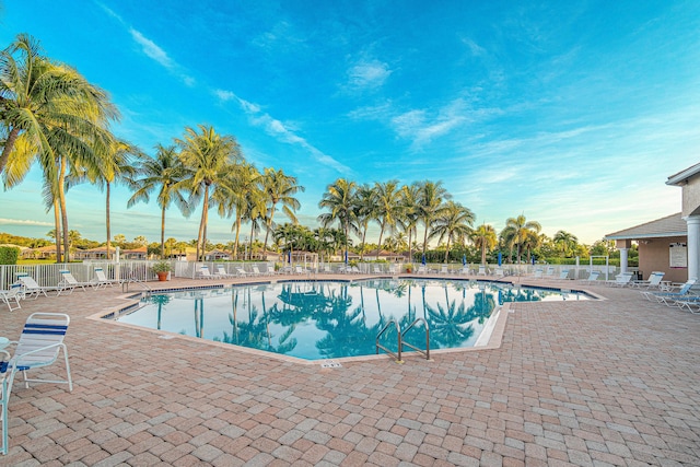 view of pool with a patio