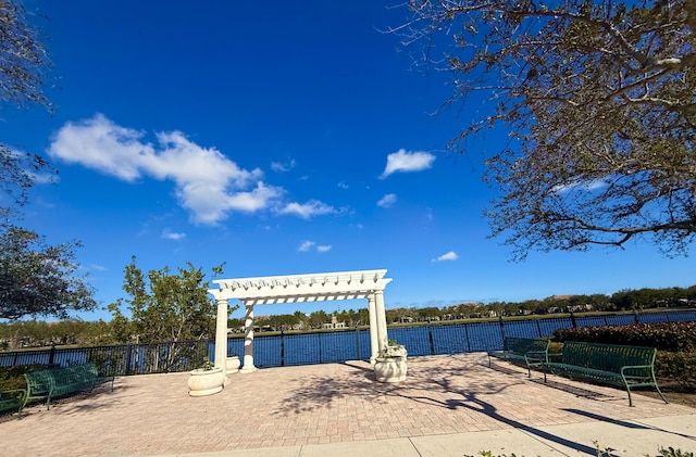 view of property's community with fence