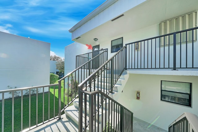 balcony with visible vents