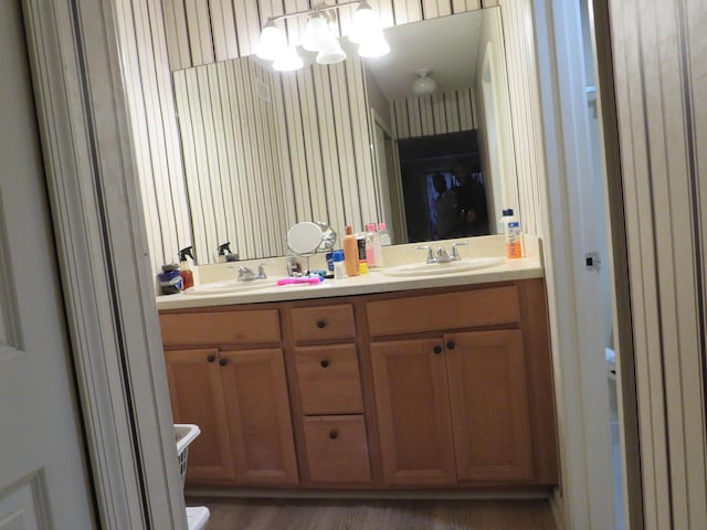 bathroom with vanity