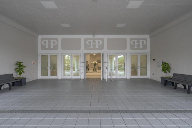 interior space with french doors