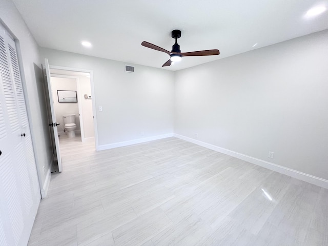 unfurnished room featuring ceiling fan