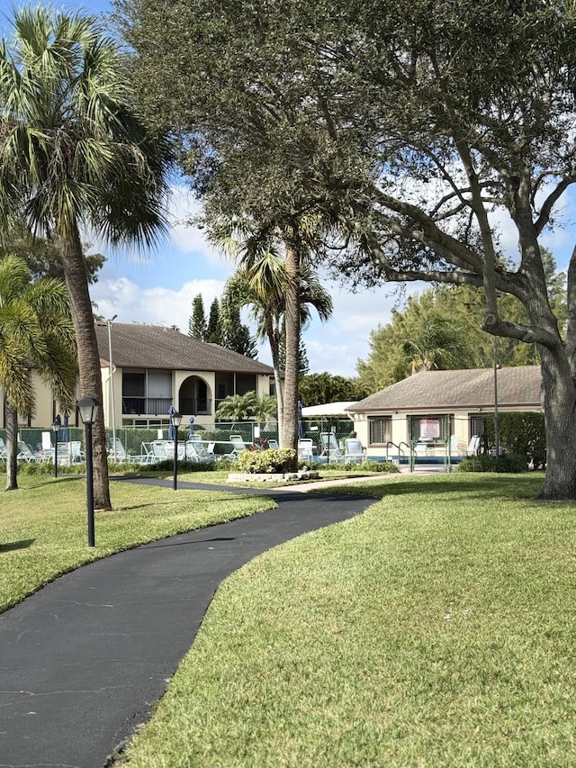 exterior space with a front yard