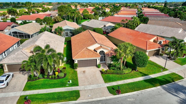 bird's eye view with a residential view