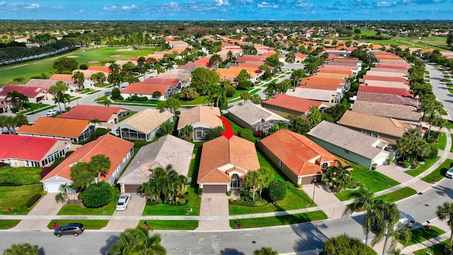 drone / aerial view featuring a residential view