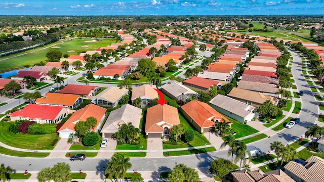 aerial view with a residential view