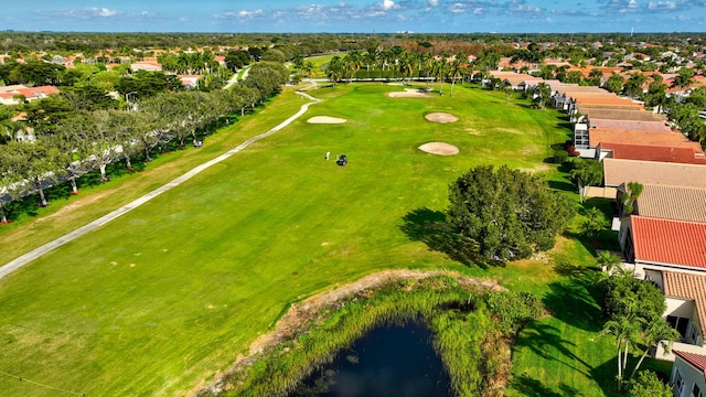 bird's eye view featuring view of golf course