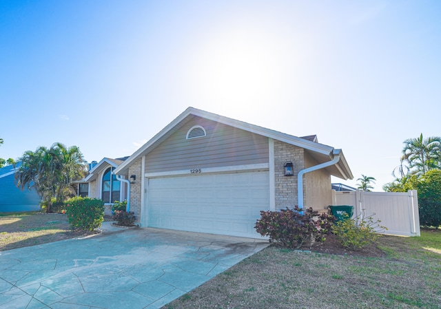 view of front of home featuring a garage