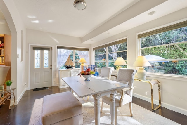 dining room featuring dark hardwood / wood-style floors