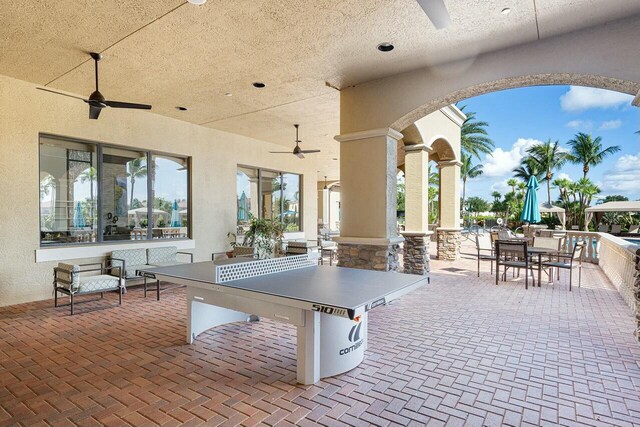 gym with a drop ceiling