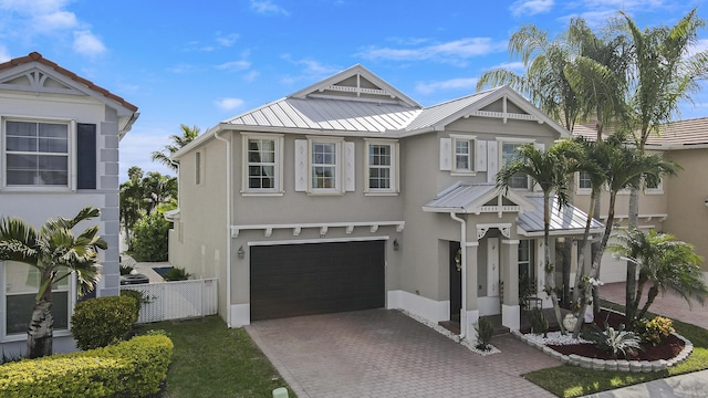 view of front of house featuring a garage