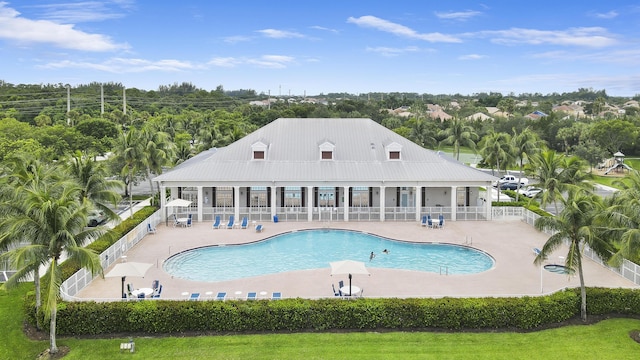 view of pool with a patio