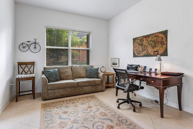 8187 Mariano Falls Ln, Boynton Beach, FL 33473 - office featuring baseboards and light tile patterned flooring