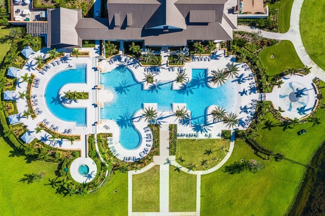 birds eye view of property