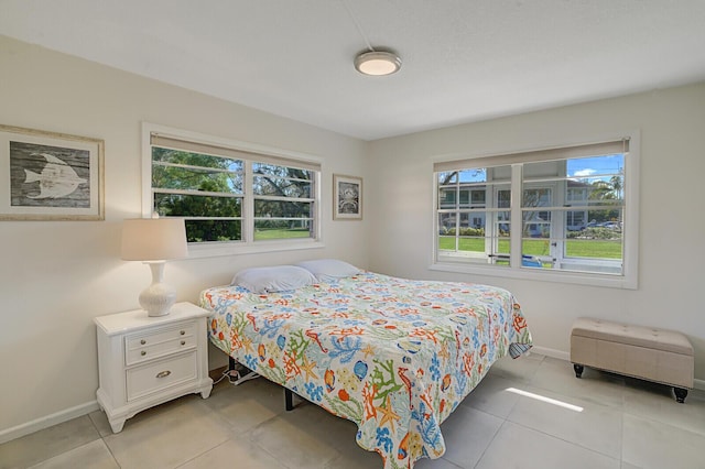 view of tiled bedroom