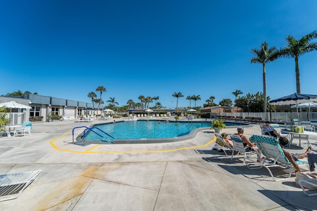 view of pool with a patio area