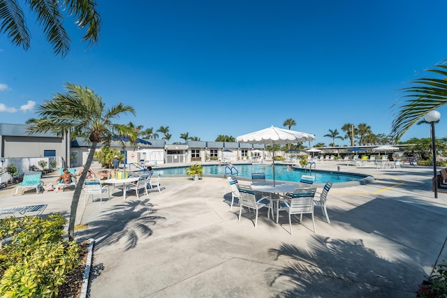 view of pool with a patio area