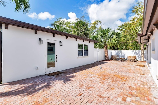 view of patio / terrace with fence