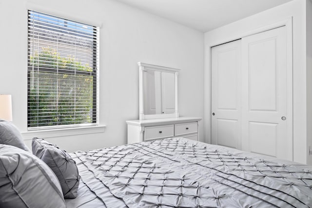 bedroom featuring a closet