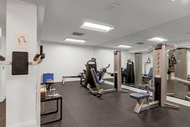 view of workout area