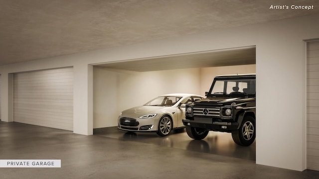 garage featuring a carport