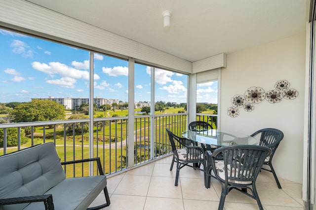 view of sunroom