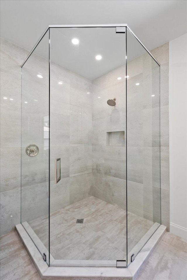 bathroom with walk in shower