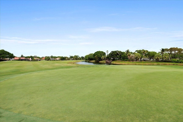 view of property's community with a water view