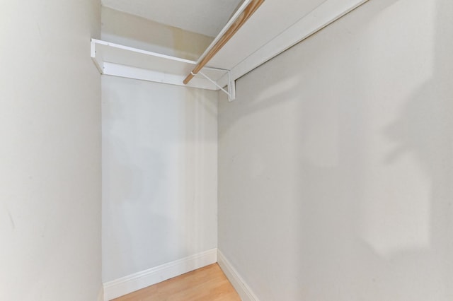 spacious closet featuring wood finished floors