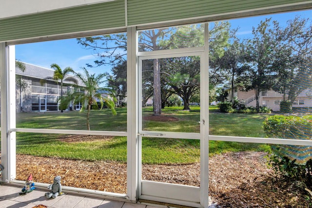 view of sunroom / solarium