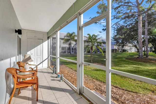 view of sunroom