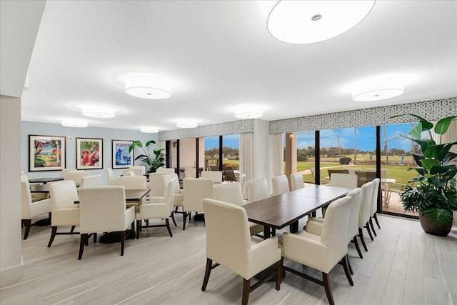 dining room featuring light wood-type flooring