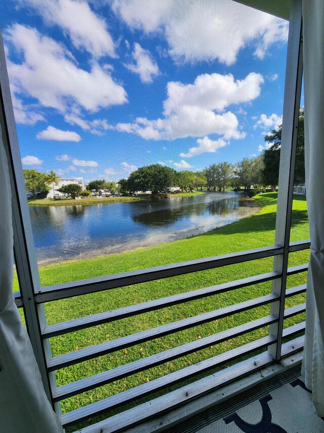 view of water feature