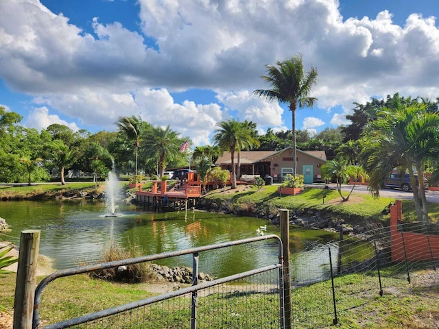 view of water feature