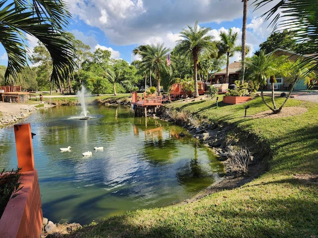 view of water feature