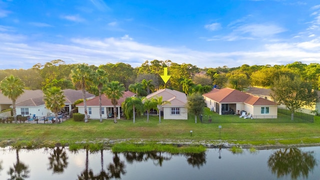 6301 SE Turn Leaf Trl, Hobe Sound, FL 33455 - birds eye view of property featuring a water view