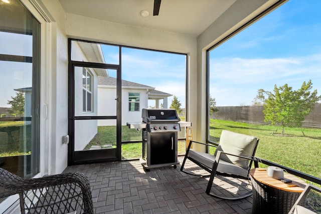 view of sunroom / solarium