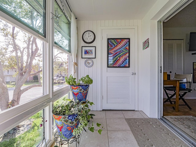 view of sunroom