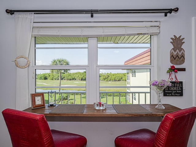 dining space featuring plenty of natural light