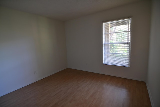 spare room with wood-type flooring