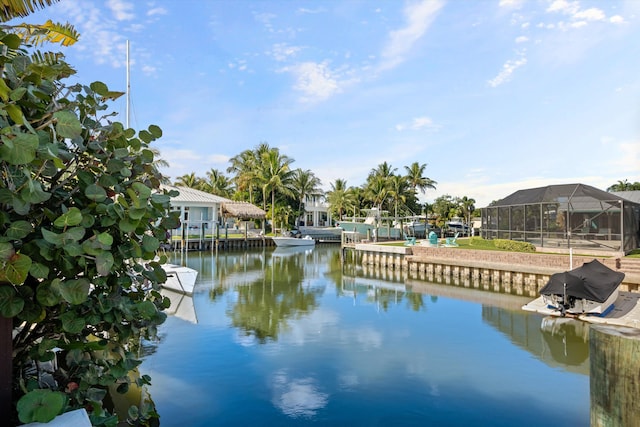 401 Center St, Jupiter, FL 33458 - water view featuring a dock