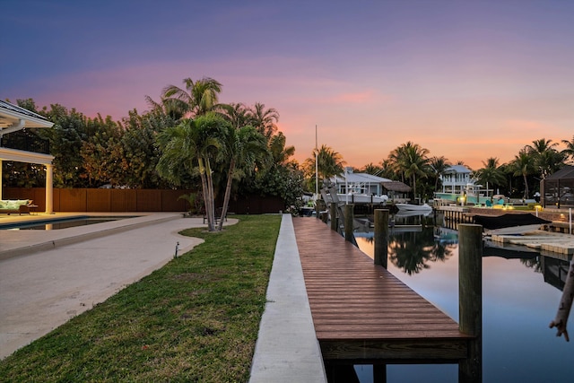 401 Center St, Jupiter, FL 33458 - dock with a water view and boat lift