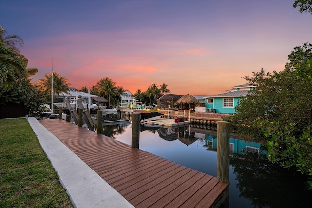 401 Center St, Jupiter, FL 33458 - dock featuring a water view