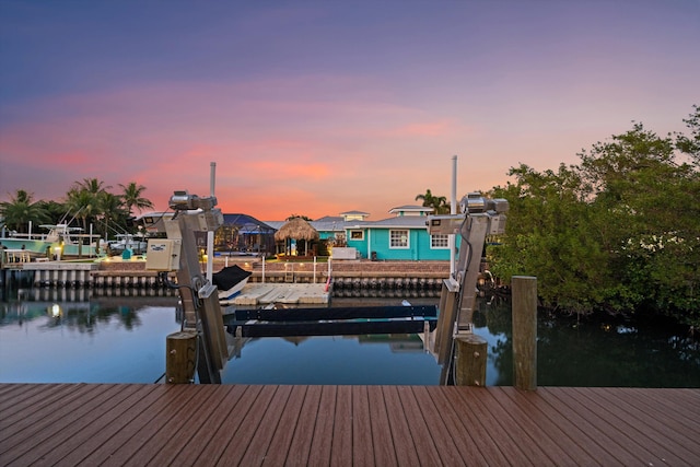 401 Center St, Jupiter, FL 33458 - dock with a water view and boat lift