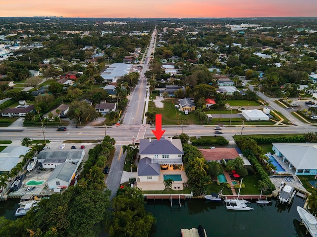 401 Center St, Jupiter, FL 33458 - aerial perspective of suburban area featuring a nearby body of water