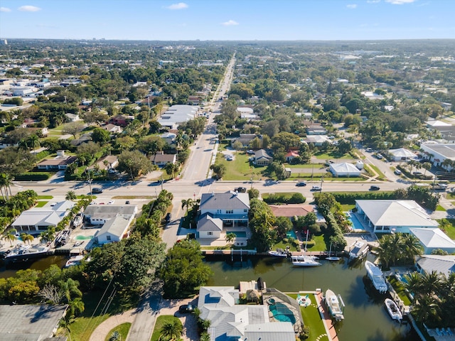 401 Center St, Jupiter, FL 33458 - aerial perspective of suburban area featuring a nearby body of water