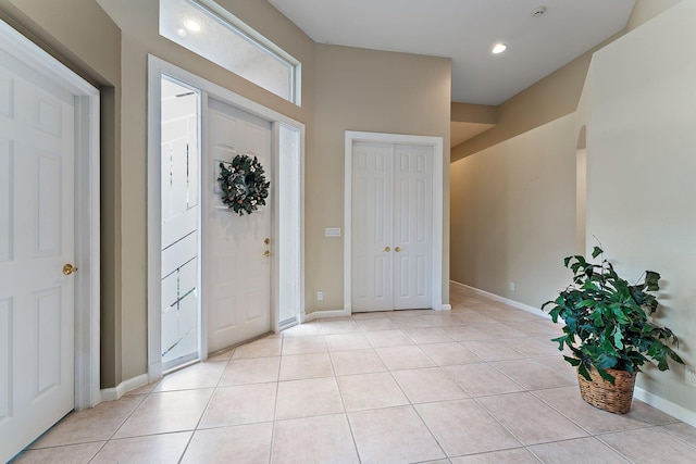 view of tiled entrance foyer