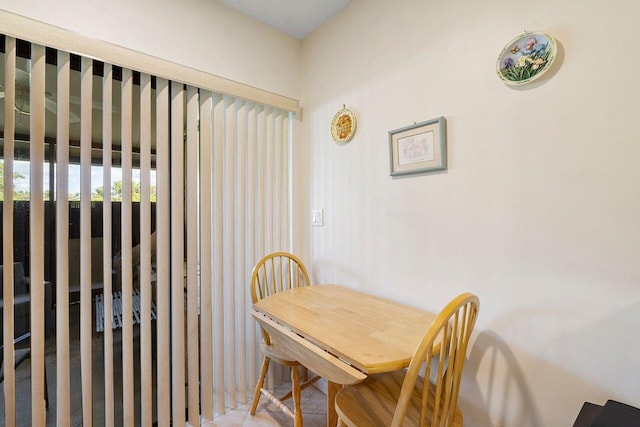 view of dining area