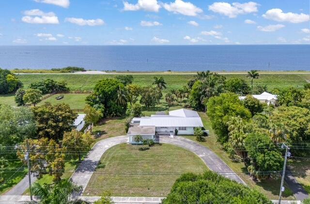 1531 Bacom Point Rd, Pahokee, FL 33476 - view from above of property with a nearby body of water