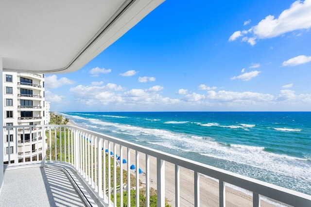3211 S Ocean Blvd Unit 802, Highland Beach, FL 33487 - balcony with view of water and beach